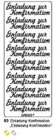 Sticker-Ziersticker-Schriftsticker -Einladung zur KONFIRMATION- gold L