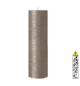 Preview: Rustikkerze TAUPE mit/ohne Teelichteinsatz 250x80 mm