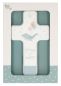 Preview: Kinderholzkreuz zur Taufe blau - Geborgen und behütet