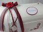 Preview: Briefbox - Geschenktruhe mit Rose zur Hochzeit - Bordeaux
