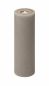 Preview: Rustikkerze TAUPE mit/ohne Teelichteinsatz 250x80 mm