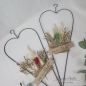 Preview: Metallherz mit Trockenblumen dekoriert, Geburtstagsgeschenk GRÜN