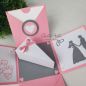 Preview: Explosionsbox - Exploding Box - Hochzeitsgeschenk - Geschenkbox Hochzeit - Weiß-Rosa-Grau