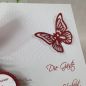 Mobile Preview: Gästebuch Butterfly-Schmetterlinge in Weiß-Bordeaux