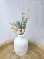 Preview: Geriffelte Vase inkl. Trockenblumen bauchig -Mint-