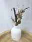 Preview: Geriffelte Vase inkl. Trockenblumen bauchig -Olive-