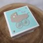 Preview: Geschenkschachtel zur Geburt/Taufe - Geldgeschenk -Kinderwagen- mint-taupe