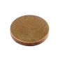 Preview: Kerzenteller - goldfarbene Sternstruktur mit Holz - 10 cm