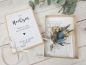 Preview: Geschenkbox Zur Hochzeit mit Trockenblumenstrauß - Geldgeschenk BLAU