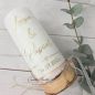 Preview: Hochzeitskerze mit echtem Holz mit/ohne Teelichteinsatz, GOLD - Apricot Herz