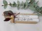 Preview: Geburtstagsgeschenk Kerzen - Stabkerzen mit Spruch & Eukalypthus