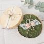 Preview: Ringkissen mit Moos in Holzbox - Vintage -Apricot-
