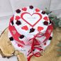 Preview: Schachteltorte 3-stöckig mit Herzen & Rosen - Geldgeschenk Hochzeit WEISS-ROT-WEISS Preview: Schachteltorte 3-stöckig mit Herzen & Rosen - Geldgeschenk Hochzeit WEISS-ROT-WEISS