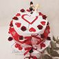 Preview: Schachteltorte 3-stöckig mit Herzen & Rosen - Geldgeschenk Hochzeit WEISS-ROT-WEISS Preview: Schachteltorte 3-stöckig mit Herzen & Rosen - Geldgeschenk Hochzeit WEISS-ROT-WEISS