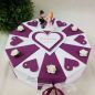 Preview: Schachteltorte mit Herzen & Röschen - Geldgeschenk Hochzeit VIOLETT