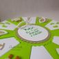 Mobile Preview: Schachteltorte zur Geburt oder Taufe - Geldgeschenk in Grün-Weiß-Natur