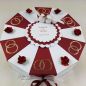 Preview: Schachteltorte mit Eheringen - Geldgeschenk - Hochzeitsgeschenk - BORDEAUX