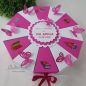 Preview: Schachteltorte zum Schulanfang - 1stöckig in Pink-Weiß