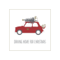 Preview: Krasilnikoff - Papierserviette "Driving Home" Red Car - Rotes Auto