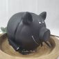 Preview: Sparschwein zum selbst Beschriften in Schwarz mit Kreide