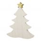 Preview: Tannenbaum aus Holz in weiß mit Stern - Glitter
