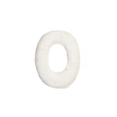 Wachsbuchstabe Echtwachs "o" 8mm weiß
