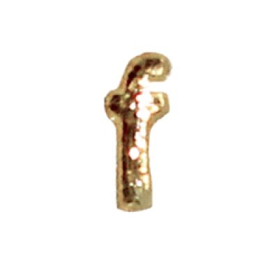 Wachsbuchstabe Echtwachs "f" 8mm gold