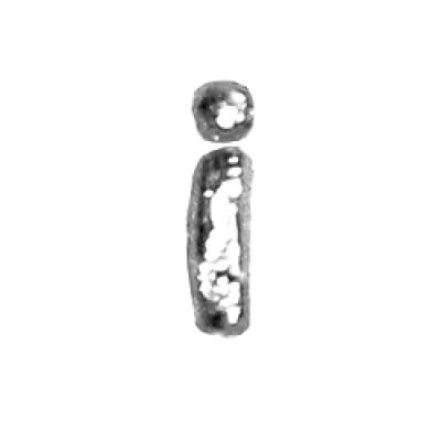 Wachsbuchstabe Echtwachs "i" 8mm silber