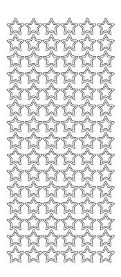 Sticker Konturensticker - Sterne in Silber