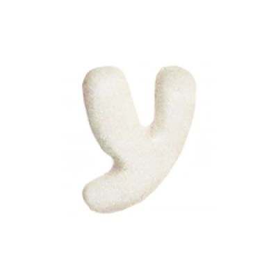 Wachsbuchstabe Echtwachs "y" 8mm weiß