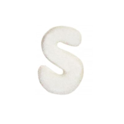 Wachsbuchstabe Echtwachs "s" 8mm weiß