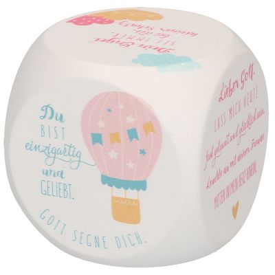 Segenswürfel aus Holz -Regenbogen-