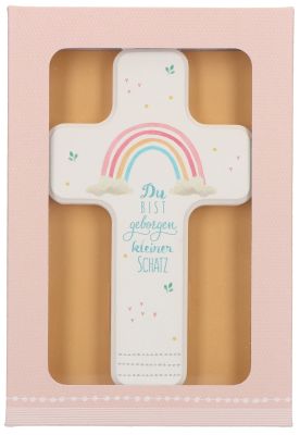 Preview: Kinderholzkreuz - Du bist geborgen kleiner Schatz