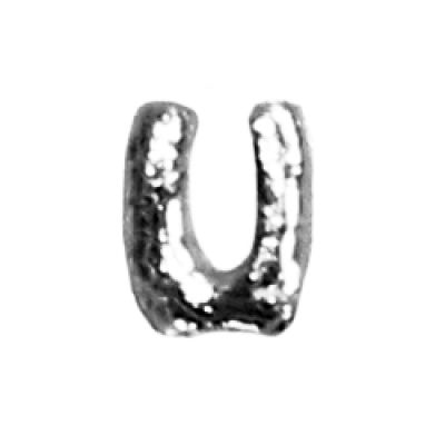 Wachsbuchstabe Echtwachs "u" 8mm silber