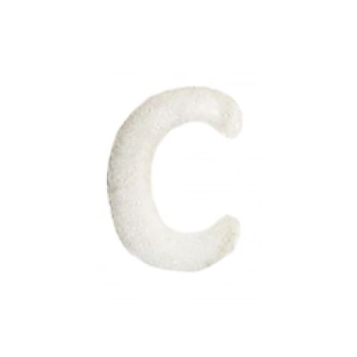Wachsbuchstabe Echtwachs "c" 8mm weiß