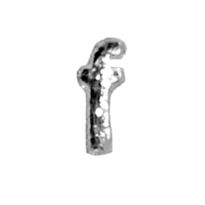 Wachsbuchstabe Echtwachs "f" 8mm silber