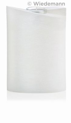 Formenkerze Oval Weiß Perlmutt-Oberfläche mit Teelichteinsatz, 180x130 mm, Kerzen Rohling DIY