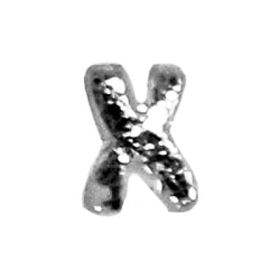 Wachsbuchstabe Echtwachs "x" 8mm silber