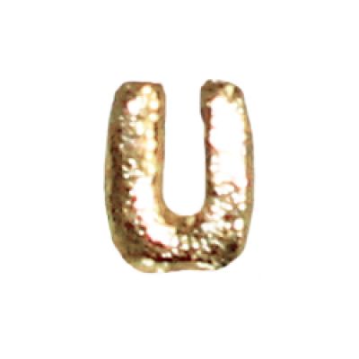 Wachsbuchstabe Echtwachs "u" 8mm gold