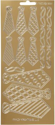 Sticker Konturensticker - Krawatten in Gold