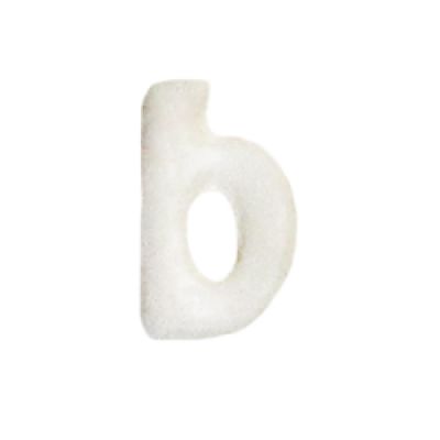 Wachsbuchstabe Echtwachs "b" 8mm weiß