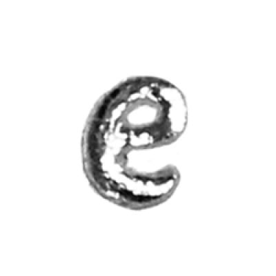 Wachsbuchstabe Echtwachs "e" 8mm silber