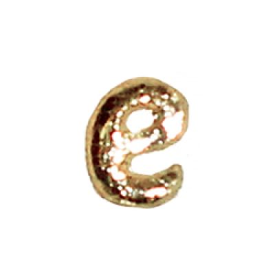 Wachsbuchstabe Echtwachs "e" 8mm gold
