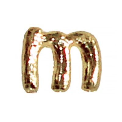 Wachsbuchstabe Echtwachs "m" 8mm gold