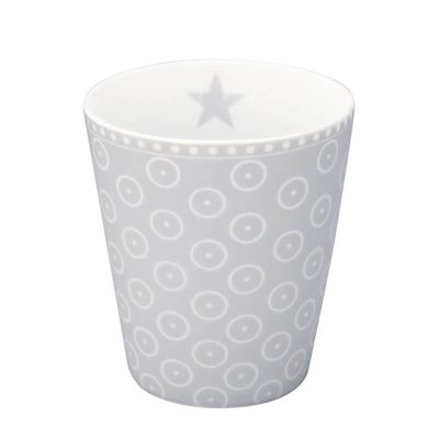 Krasilnikoff - Happy Mug Circle dots -grau-