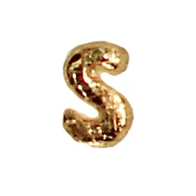 Wachsbuchstabe Echtwachs "s" 8mm gold