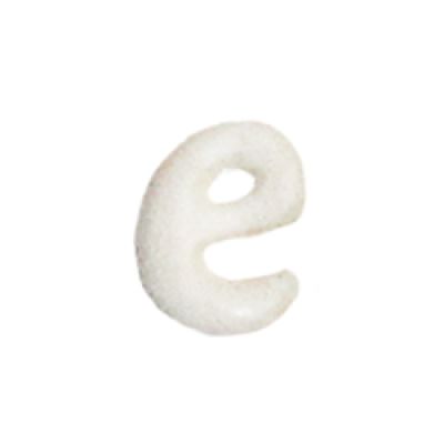 Wachsbuchstabe Echtwachs "e" 8mm weiß