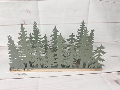 Preview: Wald grün - Adventsgesteck mit Gläser