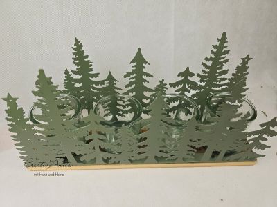 Wald grün - Adventsgesteck mit Gläser