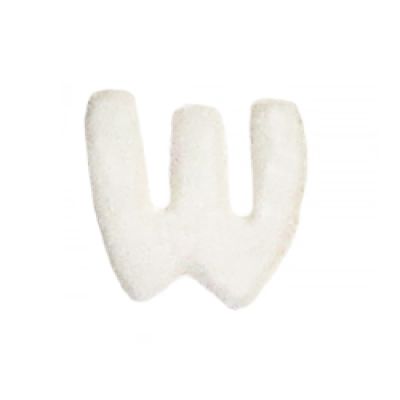Wachsbuchstabe Echtwachs "w" 8mm weiß